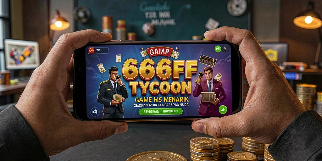 Screenshot 666FF menunjukkan gameplay mengelola bisnis yang menantang dan menarik.