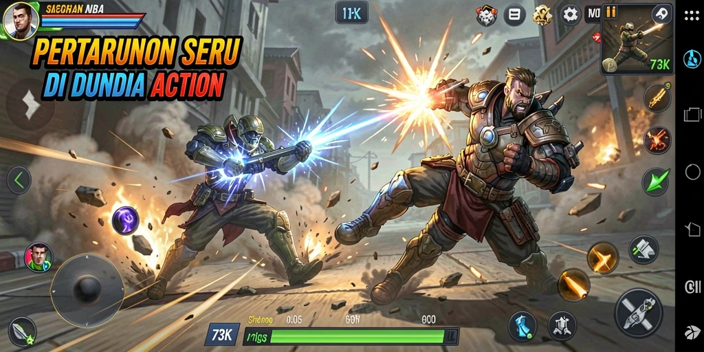 Screenshot utama dari gameplay Action yang mendebarkan.