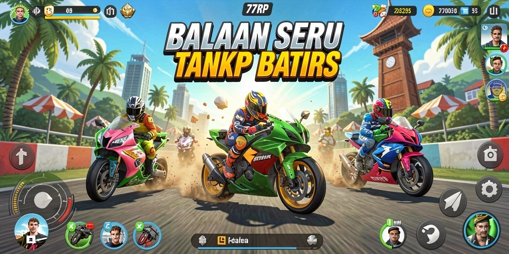 Tampilan gameplay seru dan mendebarkan dari 77RP.