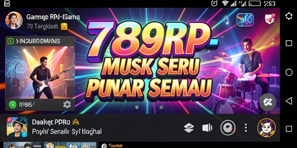Screenshot 789RP menampilkan gameplay musik yang seru dan interaktif.