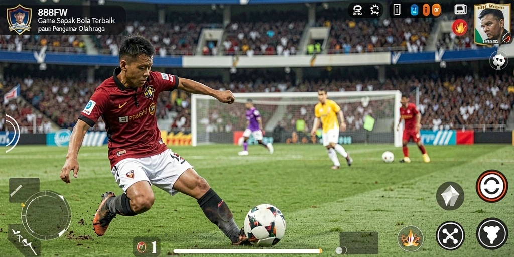 Screenshot gameplay 888FW menampilkan pemain beraksi di lapangan.