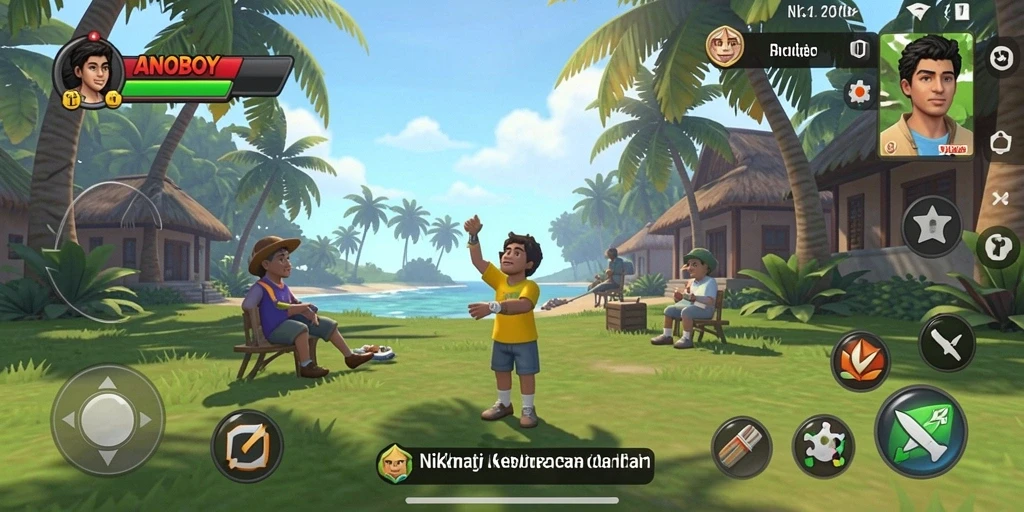 Gameplay seru ANOBOY dengan tampilan grafis yang menarik.
