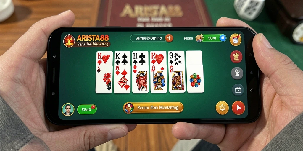 Tampilan gameplay seru ARISTA88 yang menampilkan aksi Domino.