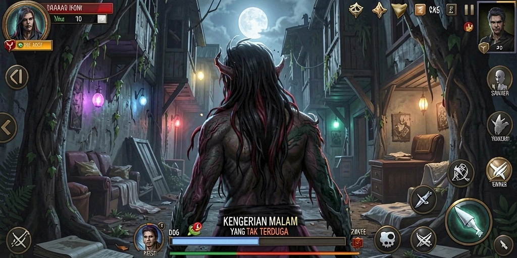 Tampilan gameplay dari D06 yang mencekam dan penuh ketegangan.