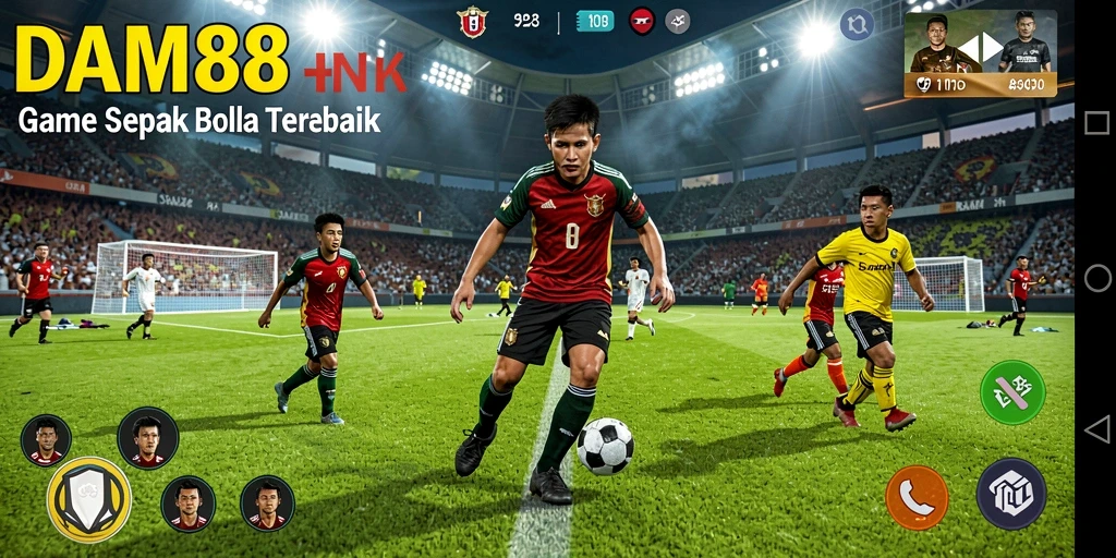 Screenshot gameplay DAM88 dengan aksi seru di lapangan.