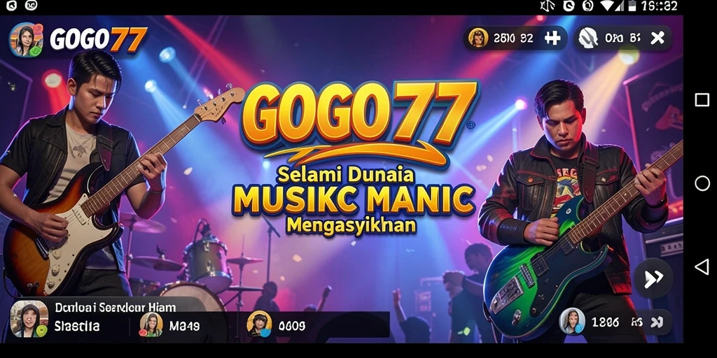 Screenshot GOGO77 menampilkan pemain yang bersenang-senang mengikuti irama musik.