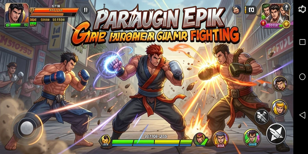 Tampilan gameplay GT108 yang seru dan menegangkan dalam pertarungan.