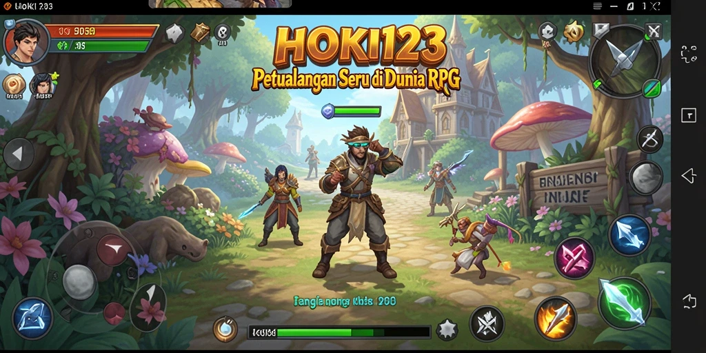 Screenshot menampilkan aksi seru dalam game RPG HOKI123.