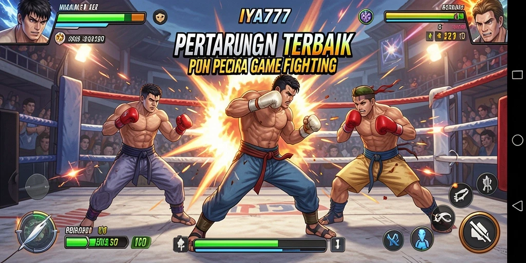 Screenshot gameplay IYA777 dengan pertarungan yang seru.