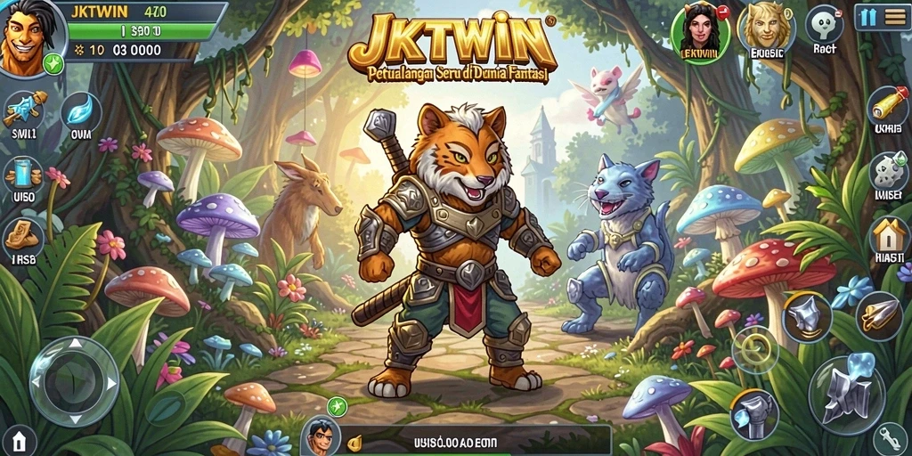 Tangkapan layar permainan JKTWIN yang menampilkan aksi petualangan.