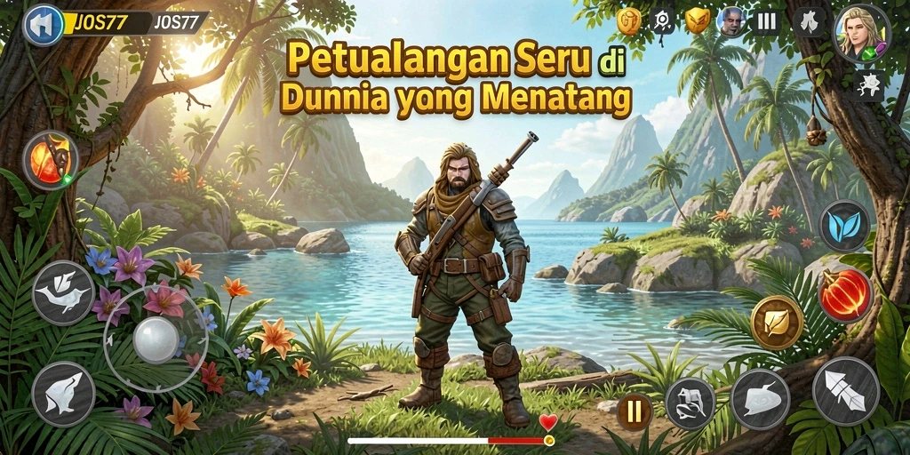 Tangkapan layar JOS77 menunjukkan momen penuh aksi dalam game petualangan.