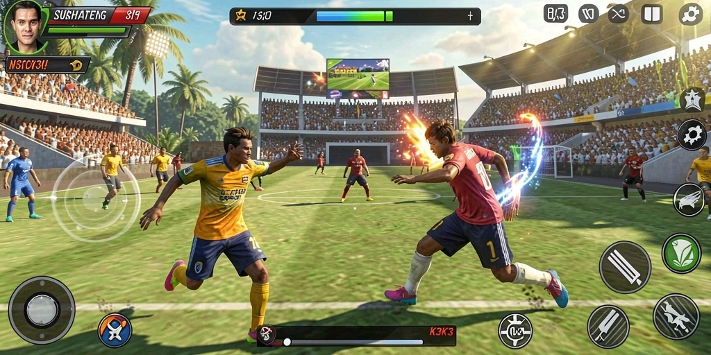 Gameplay K3K3 yang menarik dengan tampilan grafis yang memukau.