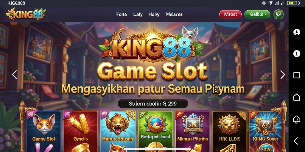Tampilan gameplay SLOT yang memikat dan penuh warna dari KING88.
