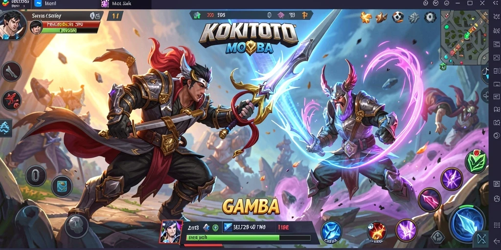 Gameplay KOKITOTO yang seru dalam pertempuran tim.