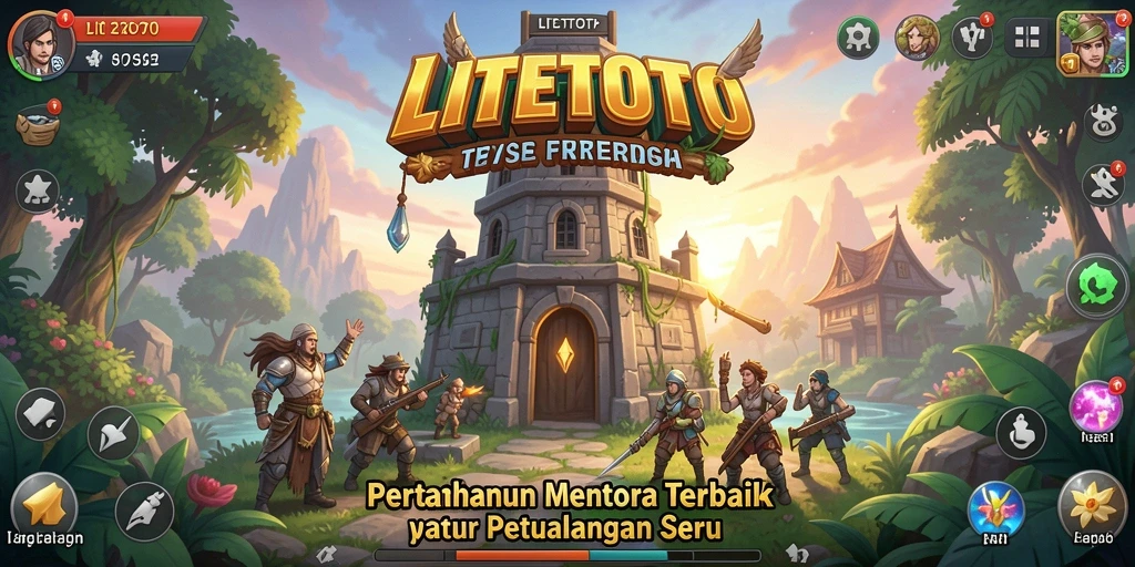 Tampilan gameplay LITETOTO yang mendebarkan di Tower Defense.