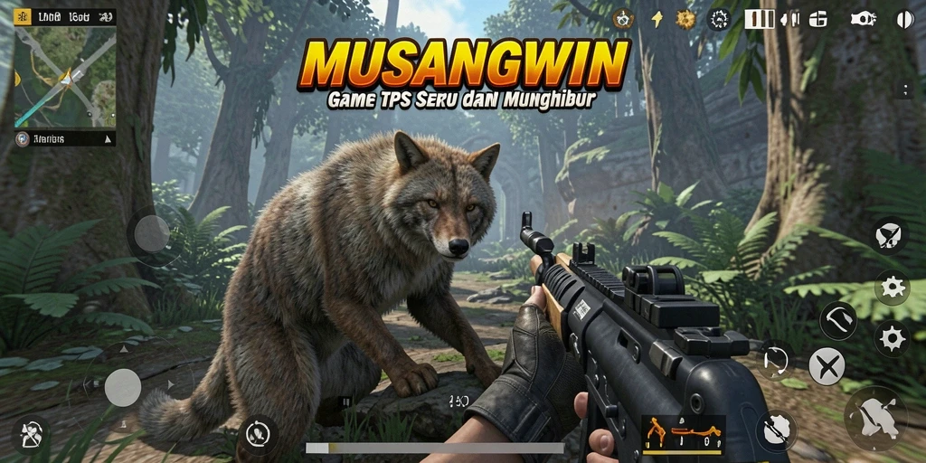 Tampilan menarik dari gameplay <strong>MUSANGWIN</strong> dengan aksi tembak-menembak.