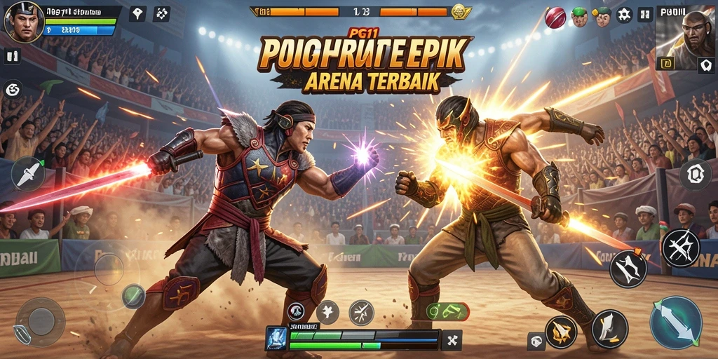 Gameplay PG11 yang menegangkan dalam arena pertempuran.