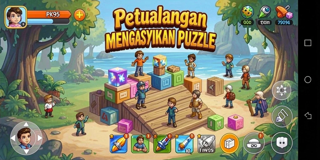 Tampilan gameplay PK95 yang seru dan menantang.