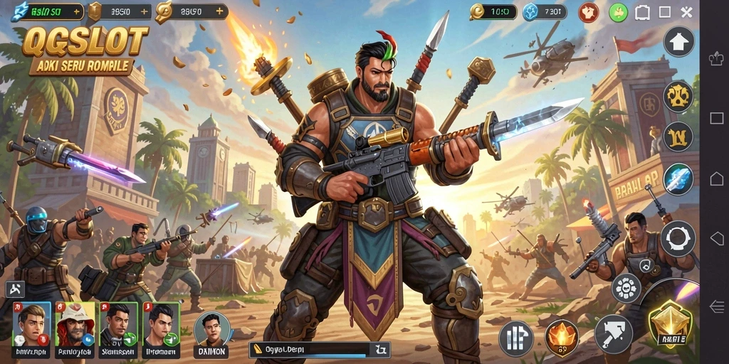 Gameplay intens di medan pertempuran QQSLOT yang penuh aksi.