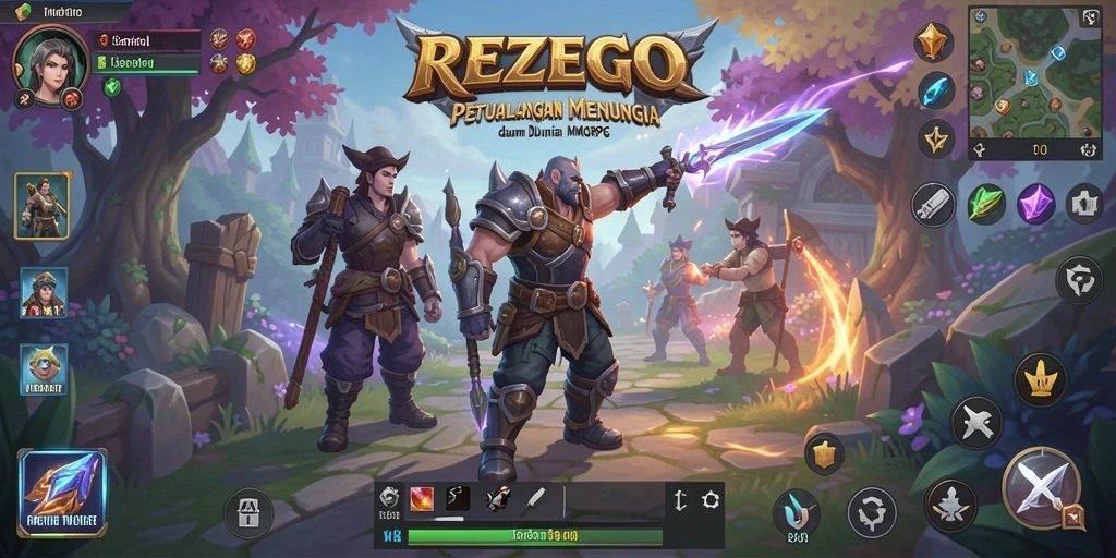 Tampilan gameplay menarik dan aksi mendebarkan di dunia REZEGO.
