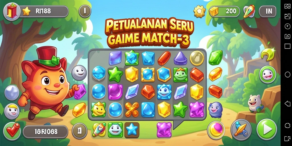 Gameplay menantang di RI188 dengan grafik cerah dan menarik.