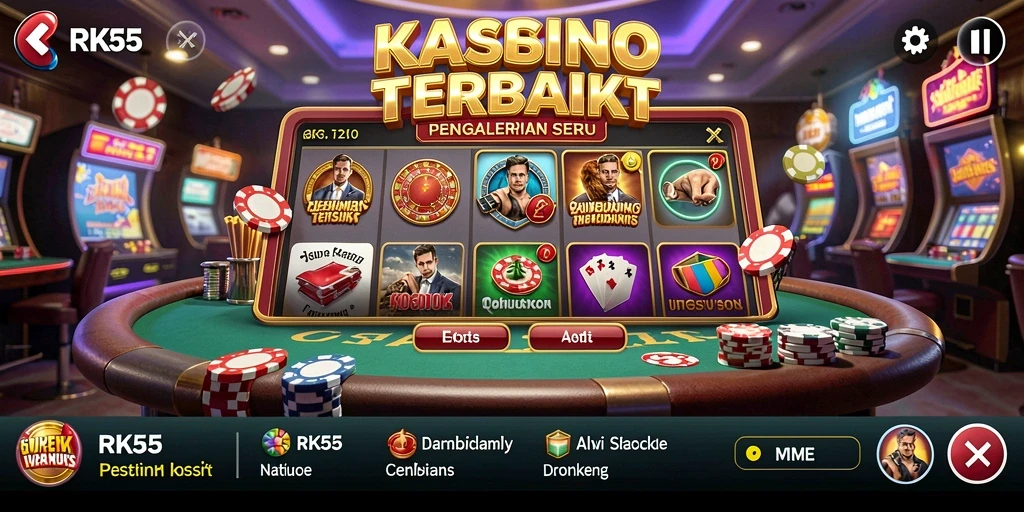 Screenshot menampilkan gameplay seru RK55 di Kasino.