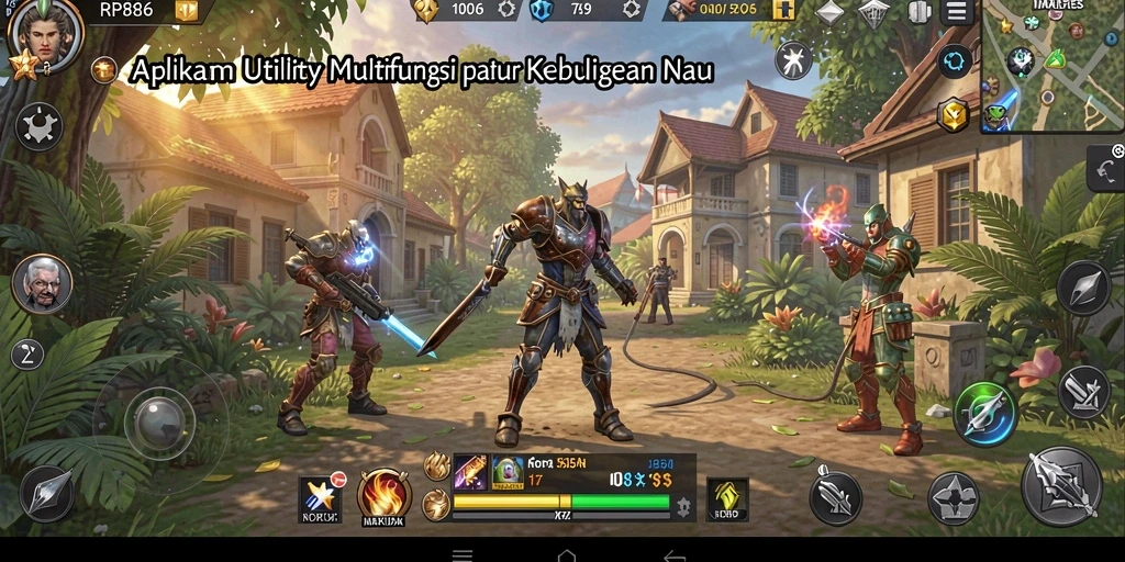 Screenshot RP886 menampilkan antarmuka aplikasi Utility yang intuitif dan menarik.