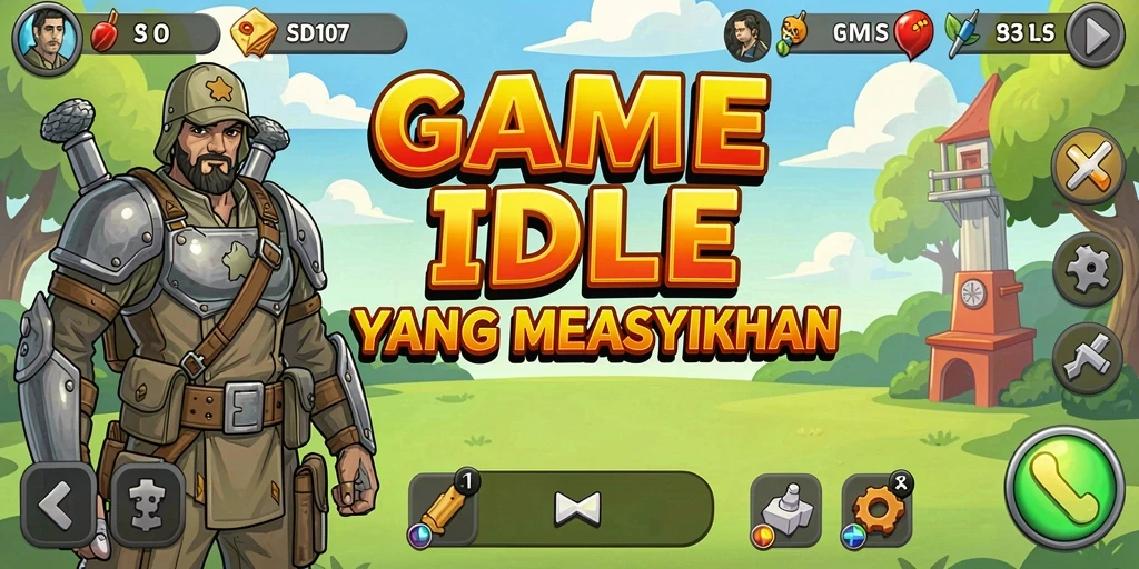 Tampilan gameplay SD107 menunjukkan karakter yang sedang beraksi dalam mode Idle.