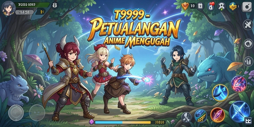 Gameplay T9999 yang menarik dengan karakter Anime yang dinamis.