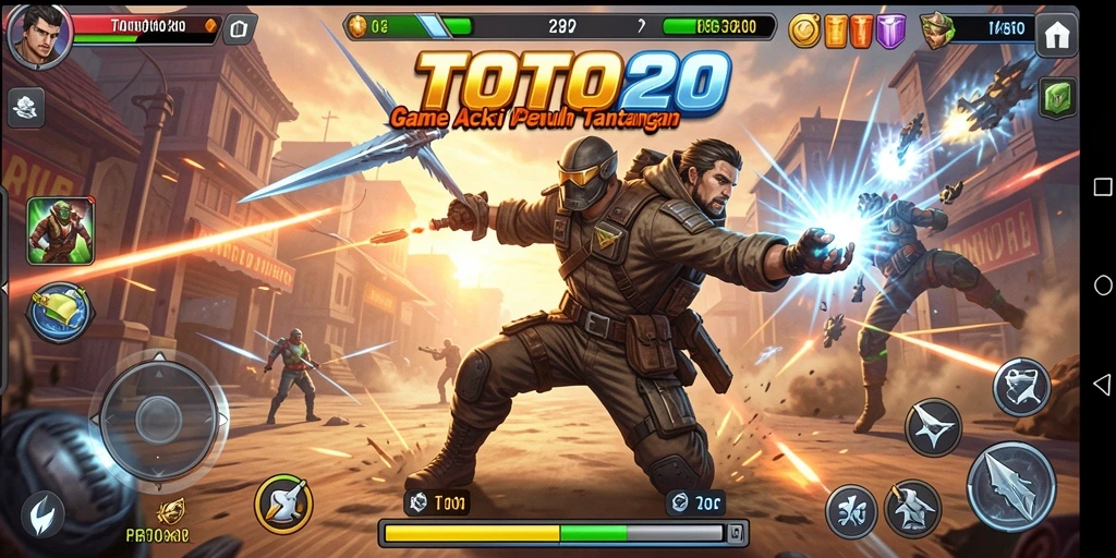 Tampilan gameplay seru dalam TOTO20 dengan aksi mendebarkan.